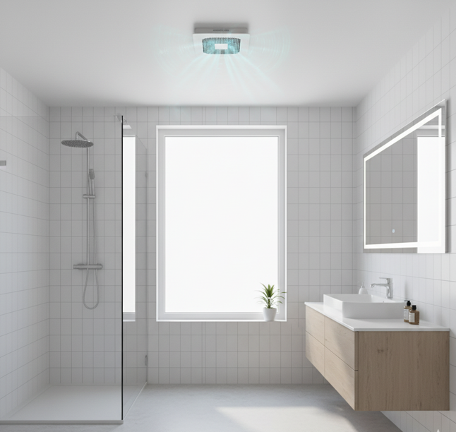 Không gian tắm nên rộng rãi và thoáng khí