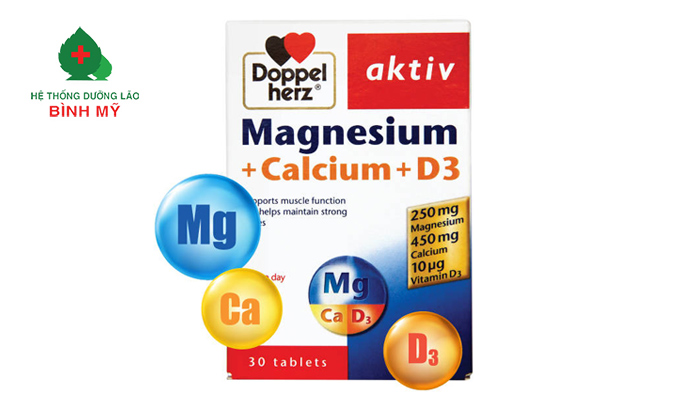 Thuốc bổ canxi cho người cao tuổi Doppelherz calcium magnesium D3 của Đức