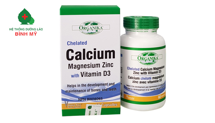 Viên uống bổ sung canxi cho người già - Organika Calcium Magnesium Zinc D3