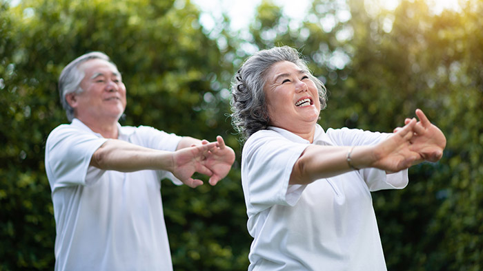Tập thể dục là chìa khóa giúp duy trì sức khỏe ở người cao tuổi.