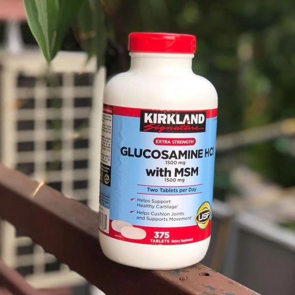 Thuốc giảm tê bì chân tay của Mỹ Kirkland Glucosamine HCL with MSM 1500mg