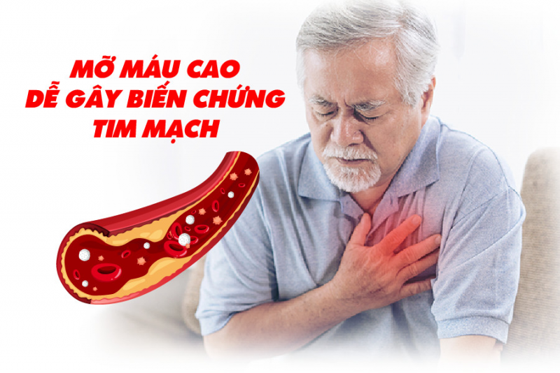 Mỡ máu cao dễ gây biến chứng tim mạch