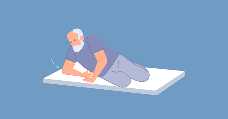 Người già ngồi dậy từ từ tránh bị chóng mặt